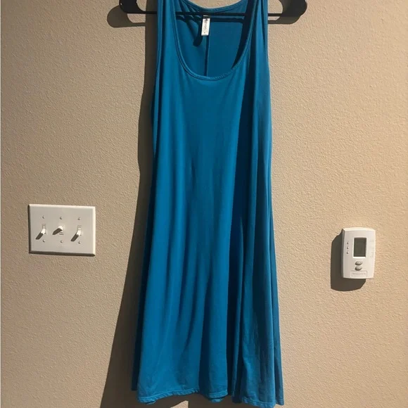 24seven Comfort Apparel Sleeveless Fit and Flare Skater Dress Sapphire Medium - Picture 3 of 10